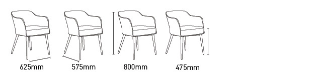 LOBBY ARMCHAIR TAPERED TUBE LEGS POLYPROP SHELL