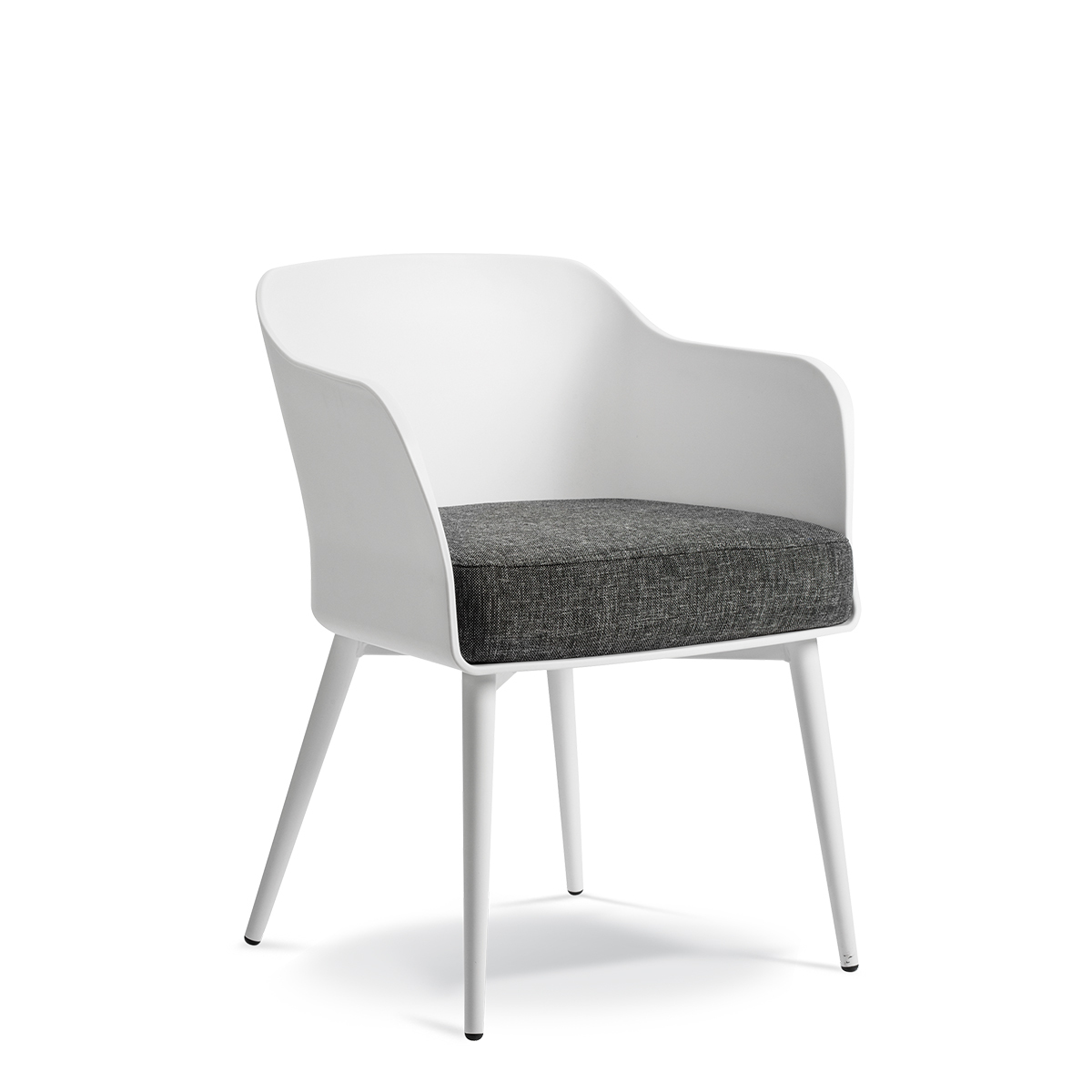 LOBBY ARMCHAIR TAPERED TUBE LEGS POLYPROP SHELL photo