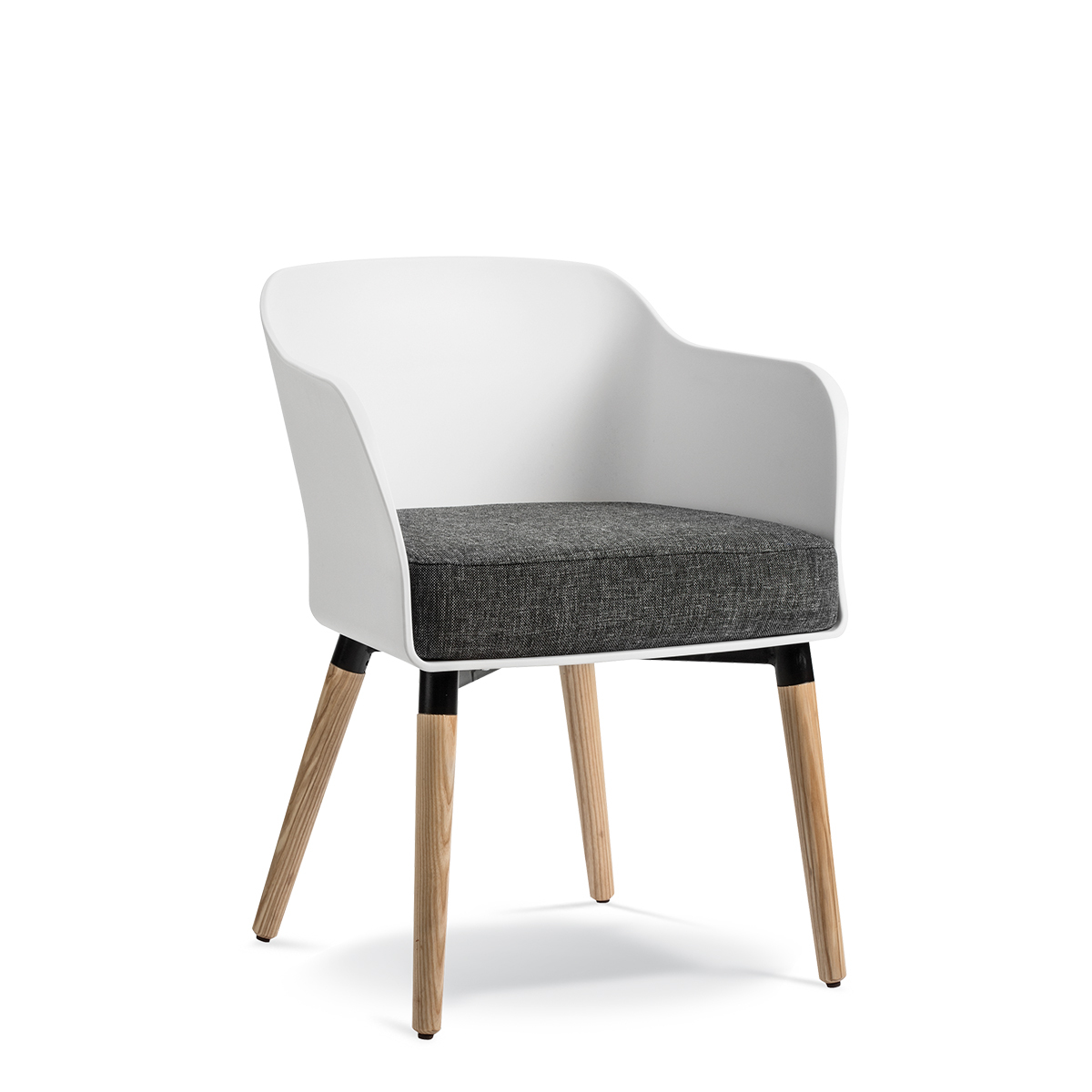 LOBBY ARMCHAIR TIMBER LEG POLYPROP SHELL photo