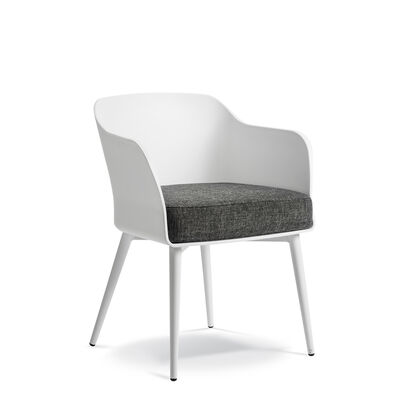 LOBBY ARMCHAIR TAPERED TUBE LEGS POLYPROP SHELL
