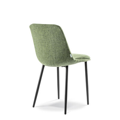 OBI CHAIR FULLY UPHOLSTERED TAPERED TUBULAR LEGS